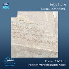 Beige Stone 25x25 cm 90° Monoblok Izgara Köşesi