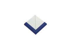 Serapool Pahlı Pötikare Kaymaz Yarı Sırlı 12,5x25 cm Kobalt+Sırsız