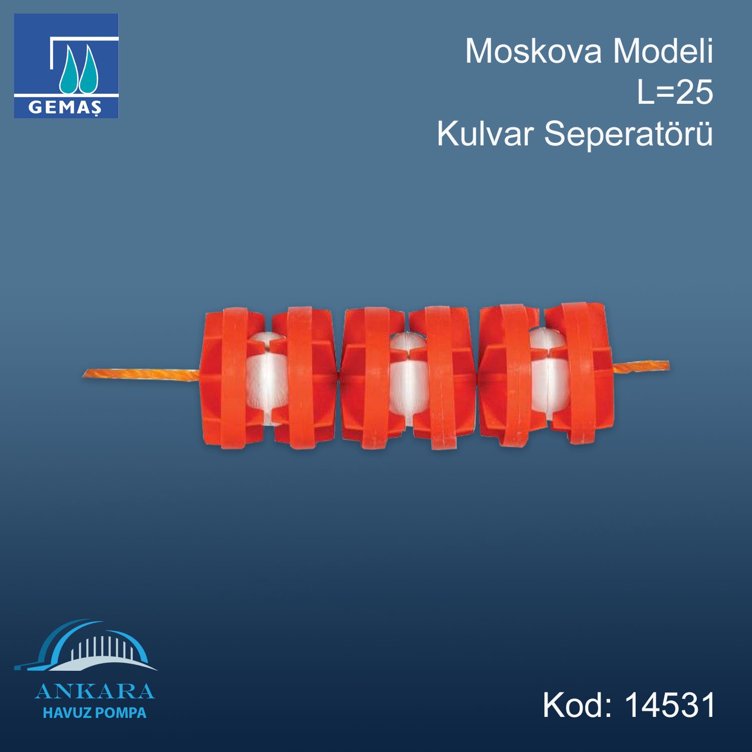 Moskova Modeli Kulvar Seperatörleri L=25