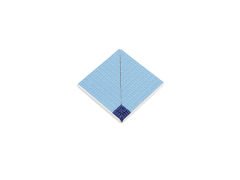 Pahlı Pötikare Kaymaz Yarı Sırlı 12,5x25 cm Kobalt+Açık Mavi