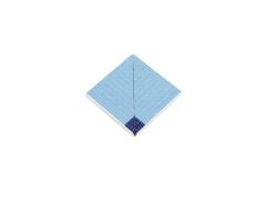 Pahlı Pötikare Kaymaz Yarı Sırlı 12,5x25 cm Kobalt+Açık Mavi