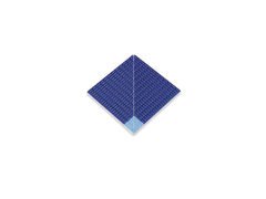 Pahlı Pötikare Kaymaz Yarı Sırlı Dış Köşe 12,5x12,5 cm Açık Mavi+Kobalt