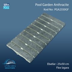 Pool Garden Anthracite 25x50 cm Flex Izgara