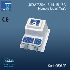 300W/230V-13-14-15-16V Komple İzoleli Trafo