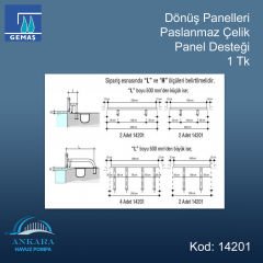 Paslanmaz Çelik Panel Desteği 1 TK - 304K