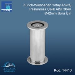 Zurich-Wiesbaden Yatay Ankraj Paslanmaz Çelik AISI 304 K