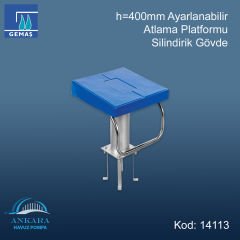 h=400mm Ayarlanabilir Atlama Platformu, Silindirik Gövde