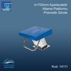 h=700mm Ayarlanabilir Atlama Platformu, Prizmatik Gövde