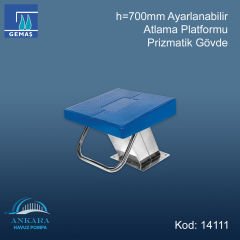 h=700mm Ayarlanabilir Atlama Platformu, Prizmatik Gövde