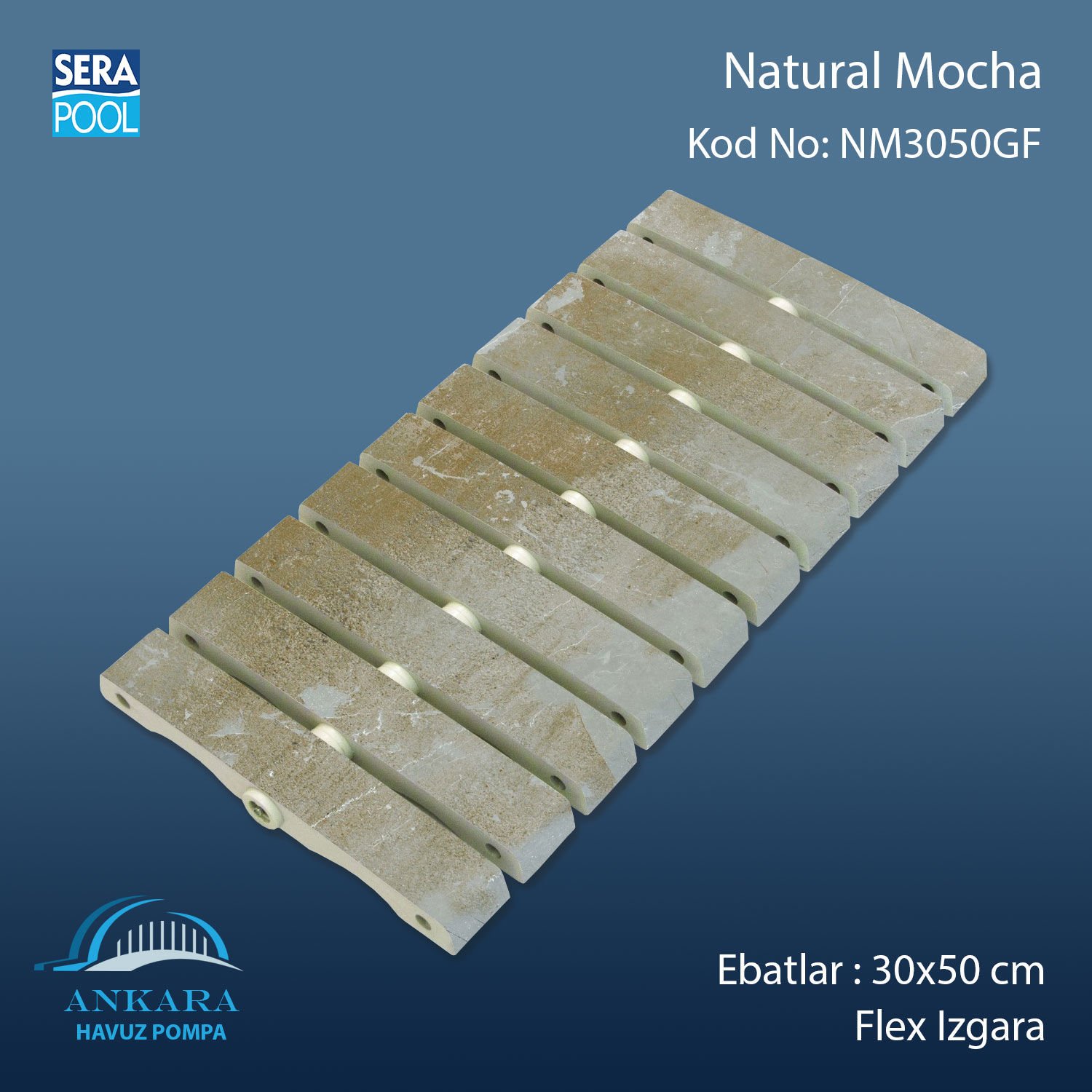 Natural Mocha 30x50 cm Flex Izgara