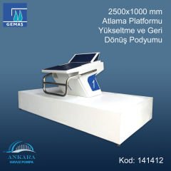 2500x1000 mm Atlama Platformu Yükseltme ve Geri Dönüş Podyumu