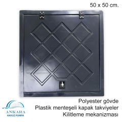 EDR 50 X 50 cm POLYESTER DEPO KAPAĞI