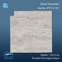 Silver Traverten 15x15 cm Flex Izgara Köşeleri