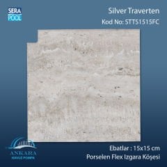 Silver Traverten 15x15 cm Flex Izgara Köşeleri