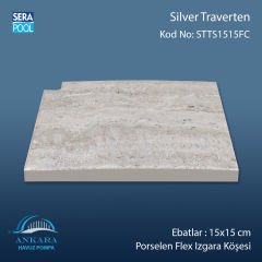 Silver Traverten 15x15 cm Flex Izgara Köşeleri