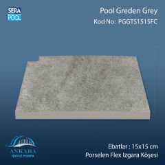 Pool Garden Grey 15x15 cm Flex Izgara Köşeleri