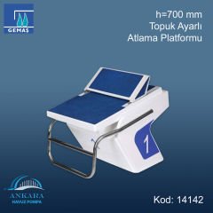 h=700 mm. Topuk Ayarlı Atlama Platformu