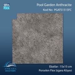 Pool Garden Anthracite 15x15 cm Flex Izgara Köşeleri