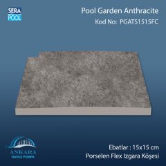 Pool Garden Anthracite 15x15 cm Flex Izgara Köşeleri