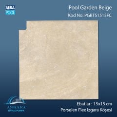 Pool Garden Beige 15x15 cm Flex Izgara Köşeleri