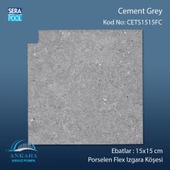 Cement Grey 15x15 cm Flex Izgara Köşeleri