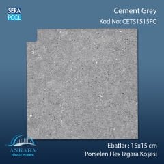 Cement Grey 15x15 cm Flex Izgara Köşeleri
