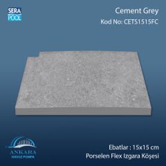 Cement Grey 15x15 cm Flex Izgara Köşeleri