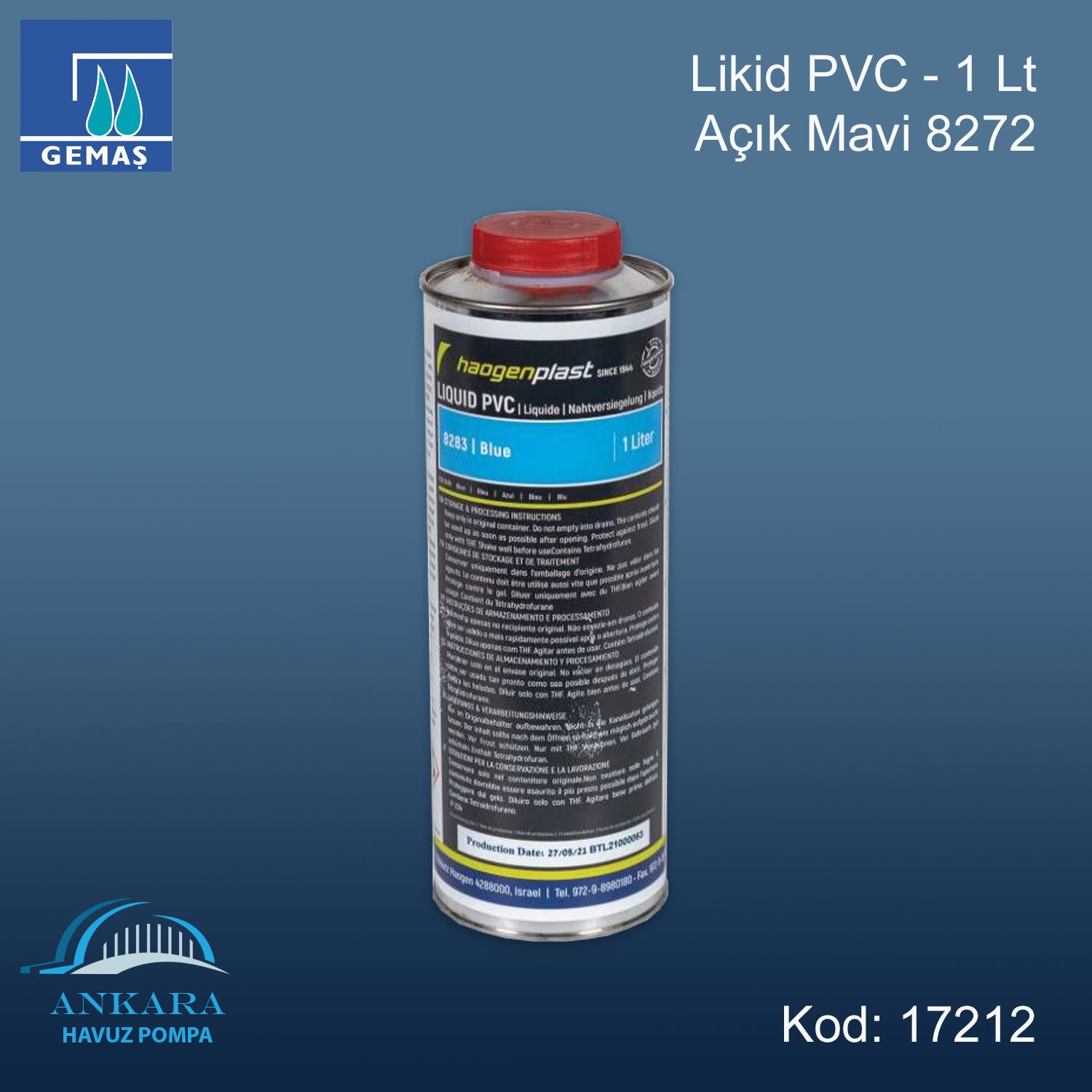 Likid PVC - 1 Litre Açık Mavi 8272