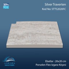 Silver Traverten 20x20 cm Flex Izgara Köşeleri