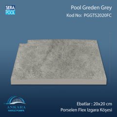 Pool Garden Grey 20x20 cm Flex Izgara Köşeleri