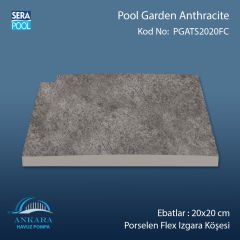 Pool Garden Anthracite 20x20 cm Flex Izgara Köşeleri