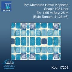 PVC Membran Havuz Kaplaması - Snapir 102 Liner Havuz Kaplaması En:1,65 m (41,25 m²)