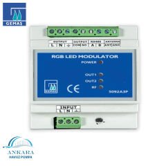 Kendinden Entegreli-RGB Renkli Led Lambalar için İki Terminalli Pano I + Kumanda Anahtarı 4 tuşlu