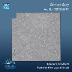 Cement Grey 20x20 cm Flex Izgara Köşeleri