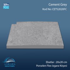 Cement Grey 20x20 cm Flex Izgara Köşeleri