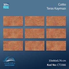 Cotto 33x66x0,76 cm Teras Kaymazı - m² 'si