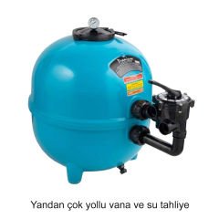 Premium Plastik Havuz Kum Filtresi - Ø500 mm - 10,00 m³/h