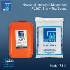Havuz İçi İzolasyon Malzemesi PL207, Sıvı + Toz Beyaz