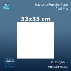 Pool Mix (33x33 cm) Porselen Karo - m² 'si