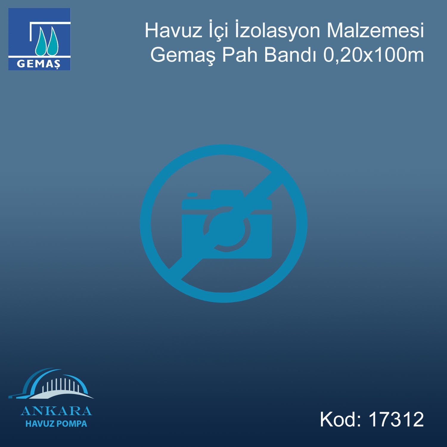 Havuz İçi İzolasyon Malzemesi Gemaş Pah Bandı 0,20x100m