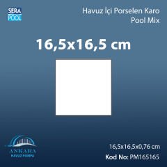 Pool Mix (16,5x16,5 cm) Porselen Karo - m² 'si