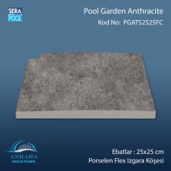 Pool Garden Anthracite 25x25 cm Flex Izgara Köşeleri