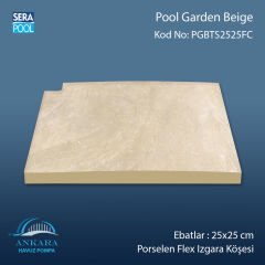 Pool Garden Beige 25x25 cm Flex Izgara Köşeleri