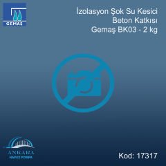 İzolasyon Şok Su Kesici Beton Katkısı Gemaş BK03 - 2 kg