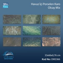 Olcay Mix (33x66 cm) Porselen Karo - m² 'si