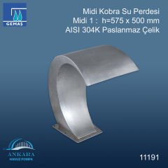 Midi Kobra Su Perdesi 304 K - Midi 1 - h=575x500 mm