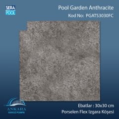 Pool Garden Anthracite 30x30 cm Flex Izgara Köşeleri