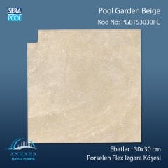 Pool Garden Beige 30x30 cm Flex Izgara Köşeleri