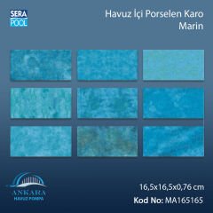 Marin (16,5x16,5 cm) Porselen Karo - m² 'si