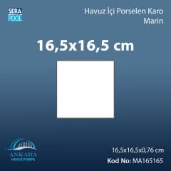 Marin (16,5x16,5 cm) Porselen Karo - m² 'si